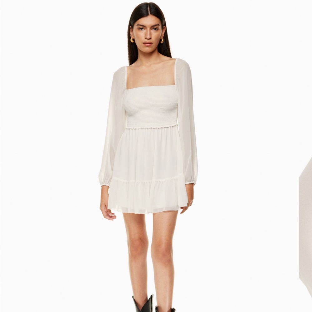 Aritzia Wilfred Tempest Mini Dress in beautiful purple